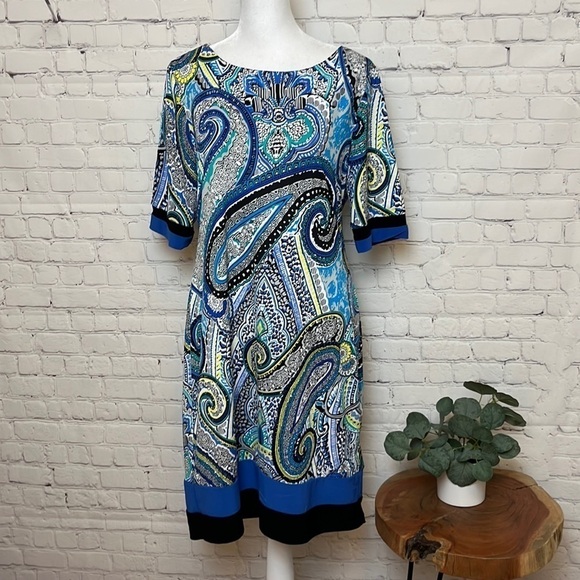 Karin Stevens Paisley Print Dress - Picture 1 of 9